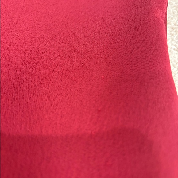 Ted Baker Dress Kandal Midi High Low Fit and Flare in Burgundy - Picture 6 of 12